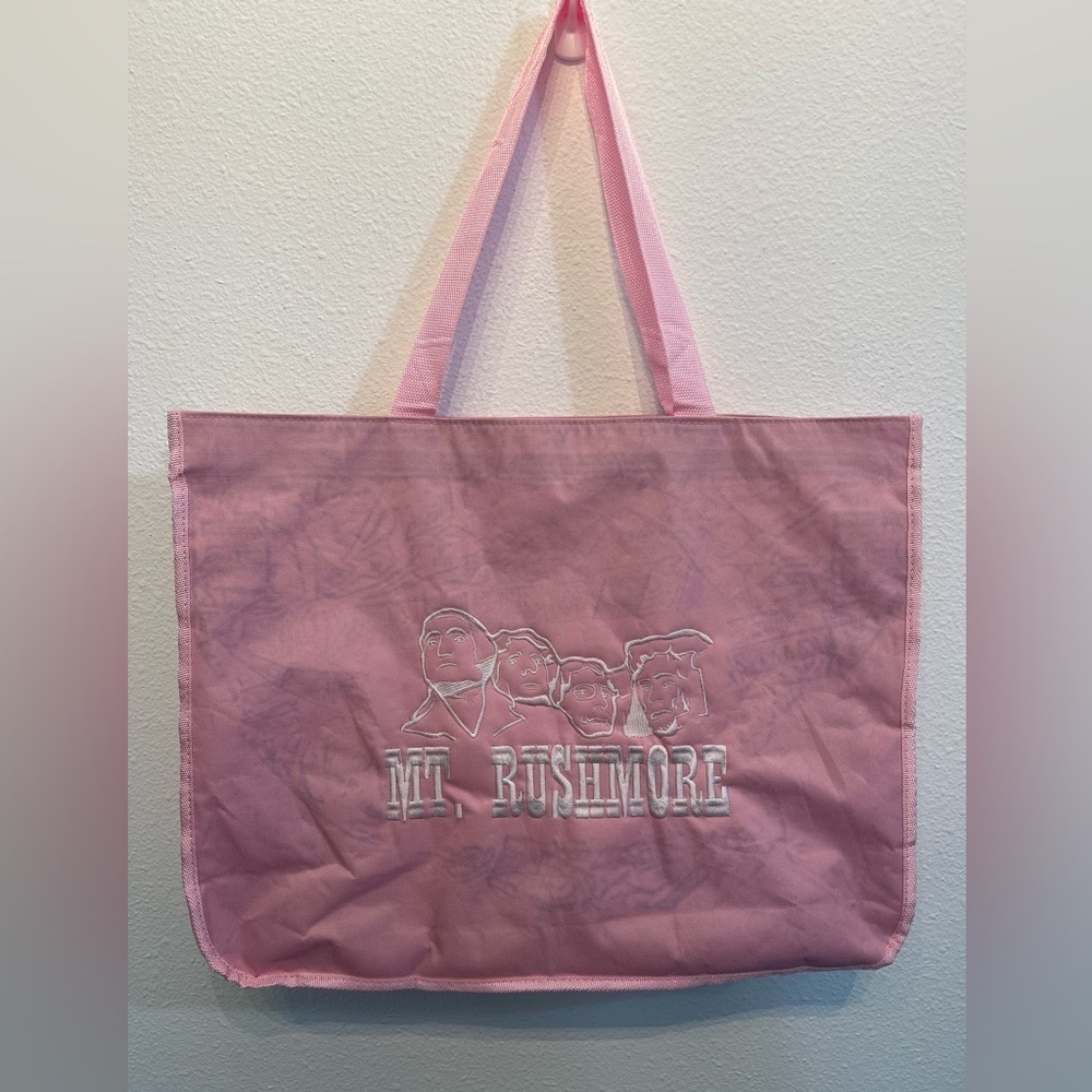 Mt. Rushmore Pink Travel Tote President Tourist Large Lg Nylon Shoulder Bag